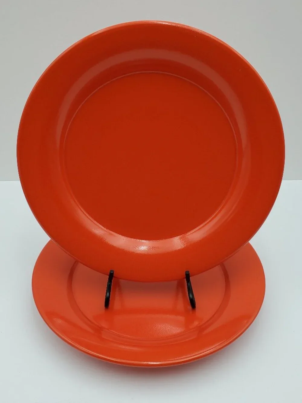 Franciscan Fire Dance Dinner Plates Interpace Kaleidoscope Red Orange Plates